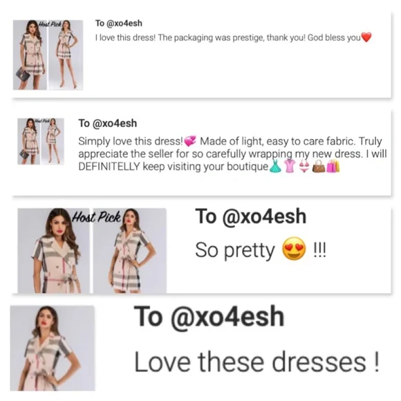 Rouge! Plaid Mini Dress in Cream and Black - Picture 5 of 9